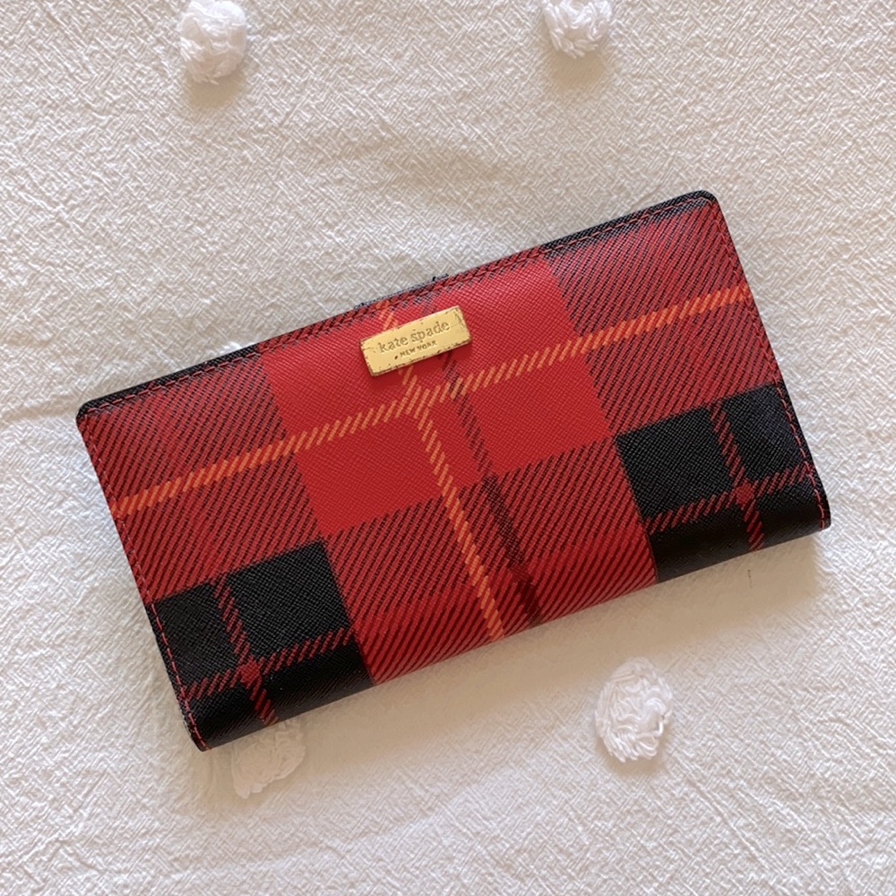 Kate Spade plaid wallet